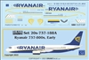 1:200 Ryanair (earlier titles) Boeing 737-800