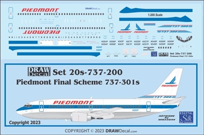 1:200 Piedmont Airlines Boeing 737-300