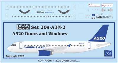 1:200 Airbus A.320 Door, Window and Windshield Set