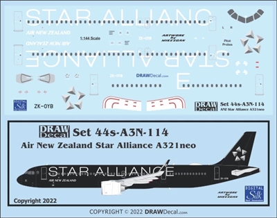 1:144 Air New Zealand 'Star Alliance' Airbus A.321NEO