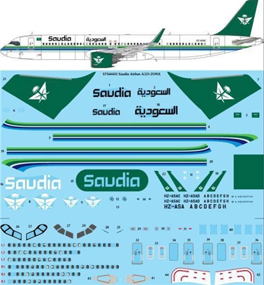 1:144 Saudia (2023 cs) Airbus A.321NEO