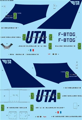 1:144 UTA Boeing 747-200B