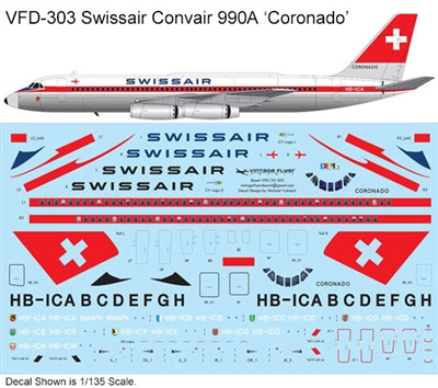 1:144 Swissair Convair 990 'Coronado'