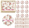 Vintage Shabby Chic Pink Roses Flowers Edible Cake Topper Image Frosting Sheet Cake