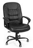 BIG AND TALL LEATHER OFFICE CHAIR WITH ARMS