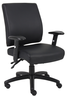 Boss Mid Back Caressoft Multi Function Executive Chair W/ Seat Slider