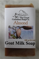Almond Goat Milk Soap - 98% Natural - Rectangle Bar 100 g (3.5 oz)