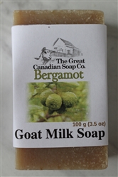 Bergamot Goat Milk Soap - 100% Natural - Rectangle Bar 100 g (3.5 oz)