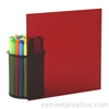 3/16" x 18" x 24" Transparent Red Plexiglass Acrylic Sheet  