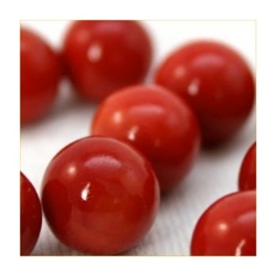 16mm Opal/Solid Red Player Marbles 1 lb Approximately 85 Marbles