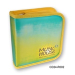 Lenticular CD case with yellow, blue, and green, color changing with