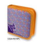 Lenticular CD case with rainbow butterflies on a purple background, color changing flip