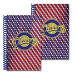 Lenticular 5 x 8 inches 3D notebook with American flag stars and stripes, red, white, and blue, color changing flip