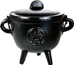 Wholesale Pentacle Cast Iron Cauldron 4.5"D, 5"H