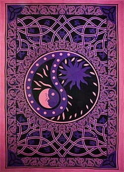 Wholesale Yin Yang Sun & Moon Tapestry 72"x 108" (Purple)