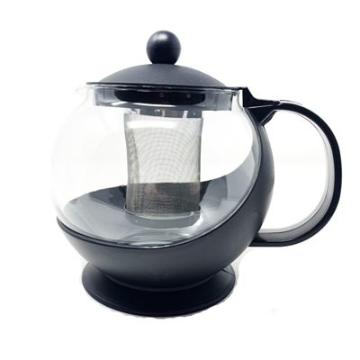 42 oz Tempered Glass Teapot Infuser with Stainless Steel Basket