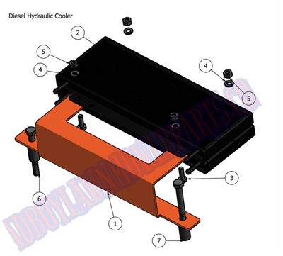 2011DHYDCOOL Bad Boy Mowers Part 2011 DIESEL HYDRAULIC COOLER ASSEMBLY