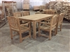 Jambi Teak Rectangle Table 180x100cm SET w/ 6 Manchester Arm Chairs