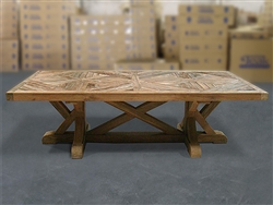 British Gardens FSC Recycled Teak Trestle Table 260x110cm #100