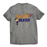 Buzzer Beater on a t-shirt.