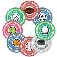 <!010>COLOR SPORTS - CIRCLE PRESS-ON LABELS