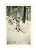 German Soldier on Skis with Winter Uniform, Original WW2 Photo
