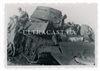 German Motorcycle Troops with a Captured T-34 Tank, Russia , Original WW2 Photo
