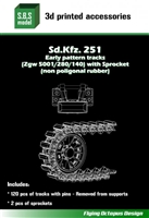 SBS 3D008 - Sd.Kfz.251 Early Pattern Tracks + Sprocket (non polygonal)
