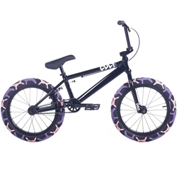 Cult Juvenile 18" BMX Bike Black w/Purple Camo Tires