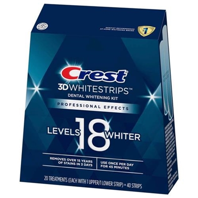 Crest 3D Whitestrips Dental Whitening Kit Levels 18 Whiter 40 Strips