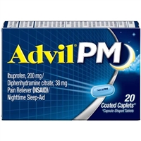 Advil PM Pain Reliever Nighttime Sleep Aid 20 Coated Caplets