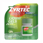 Zyrtec Allergy 24 Hour Relief 25 Liquid  Gels