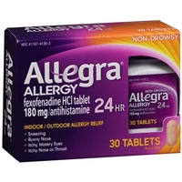Allegra Allergy 24 HR Indoor Outdoor Allergies 30 Tablets
