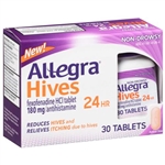 Allegra Allergy 24 HR Hives Reduction And Itch Relief 30 Tablets