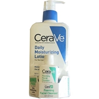 CeraVe Daily Moisturizing Lotion With Bonus Foaming Facial Cleanser 12oz / 355ml