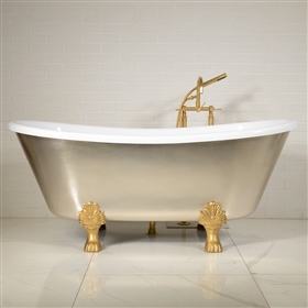 LUXWIDE Calypso USL67 67in White Clawfoot Tub