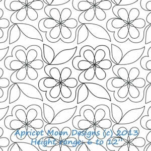 Digital Quilting Design Forever Flower by Apricot Moon.