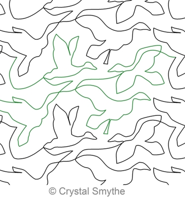 Digital Quilting Design Duck Camoflage Meander by Crystal Smythe.