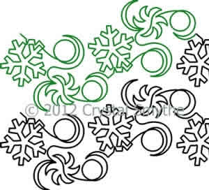 Digital Quilting Design Snowy Day by Crystal Smythe.
