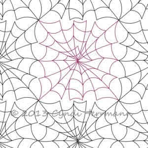 Digital Quilting Design Spider Web Block or Panto by Cyndi Herrmann.