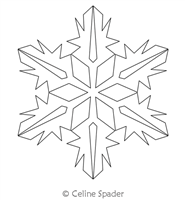 Digital Quilting Design Pretty Snowflake 4 by Celine Spader.