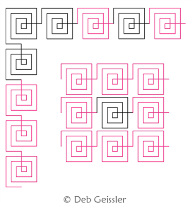 Digital Quilting Design A-Maze-Ing Border and Corner 2 by Deb Geissler.