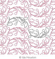 Cherry Vine Pantograph by Ida Houston. This image demonstrates how this computerized pattern will stitch out once loaded on your robotic quilting system. A full page pdf is included with the design download.