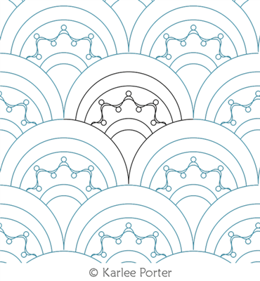 Digitized Longarm Quilting Design Happy As A Clam String Lights was designed by Karlee Porter.