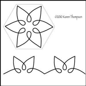 Digital Quilting Design Hexagon Loop Set by Karen Thompson.