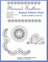 Digital Quilting Design Flowered Feathers by Linda Lawson.
