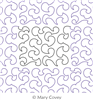 Covey Stipple by Mary Covey. This image demonstrates how this computerized pattern will stitch out once loaded on your robotic quilting system. A full page pdf is included with the design download.