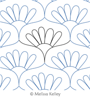 Flower Basket by Melissa Kelley. This image demonstrates how this computerized pattern will stitch out once loaded on your robotic quilting system. A full page pdf is included with the design download.