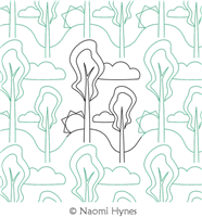 A Countryside Vista Pantograph by Naomi Hynes. This image demonstrates how this computerized pattern will stitch out once loaded on your robotic quilting system. A full page pdf is included with the design download.
