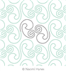 Digital Quilting Curl and Swirl Pantograph by Naomi Hynes.